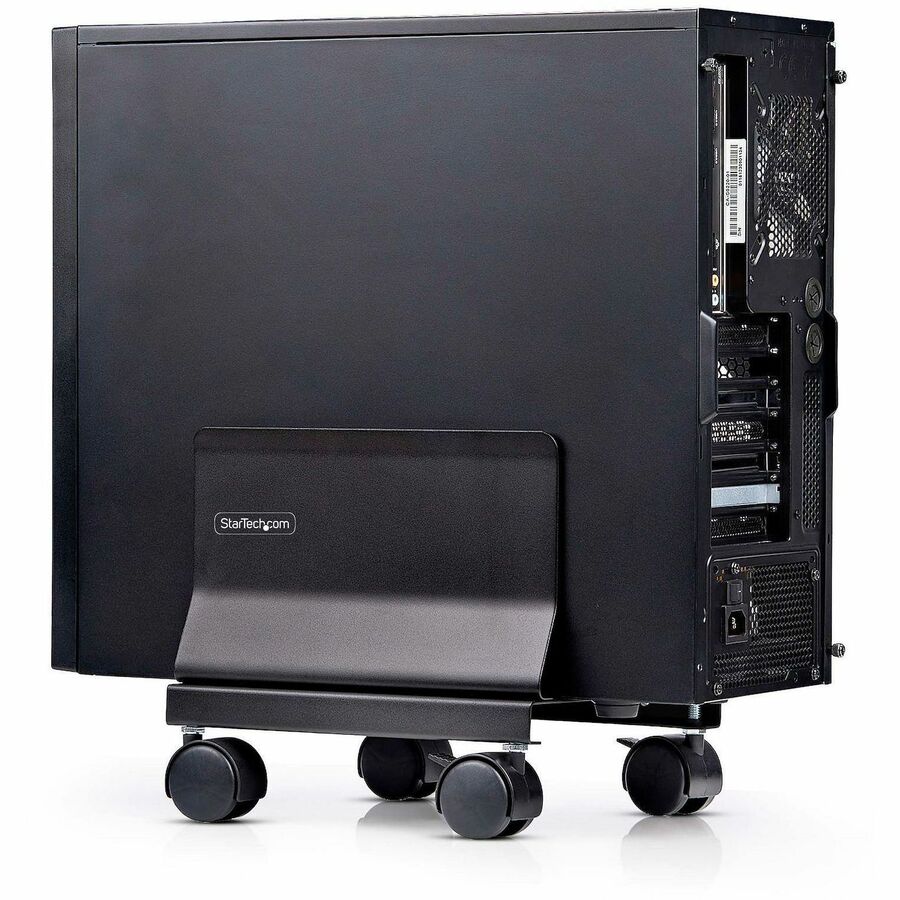 Alternate-Image5 Image for StarTech.com Computer Tower Cart, Rolling CPU Caddy on Wheels, Max 46.3lb/21kg, Adjustable PC Case Mount, Floor Stand Dolly, Steel, TAA