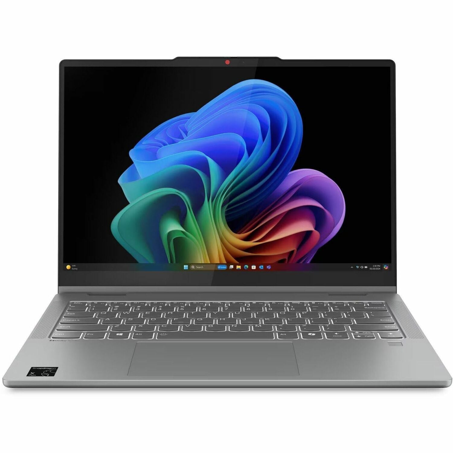 Main Image for Lenovo IdeaPad 5 14Q8X9 83GH0000US 14" Touchscreen Convertible Copilot+ PC 2 in 1 Notebook - WUXGA - Qualcomm Snapdragon X Plus X1P-42-100 - 16 GB - 1 TB SSD - English Keyboard - Luna Gray
