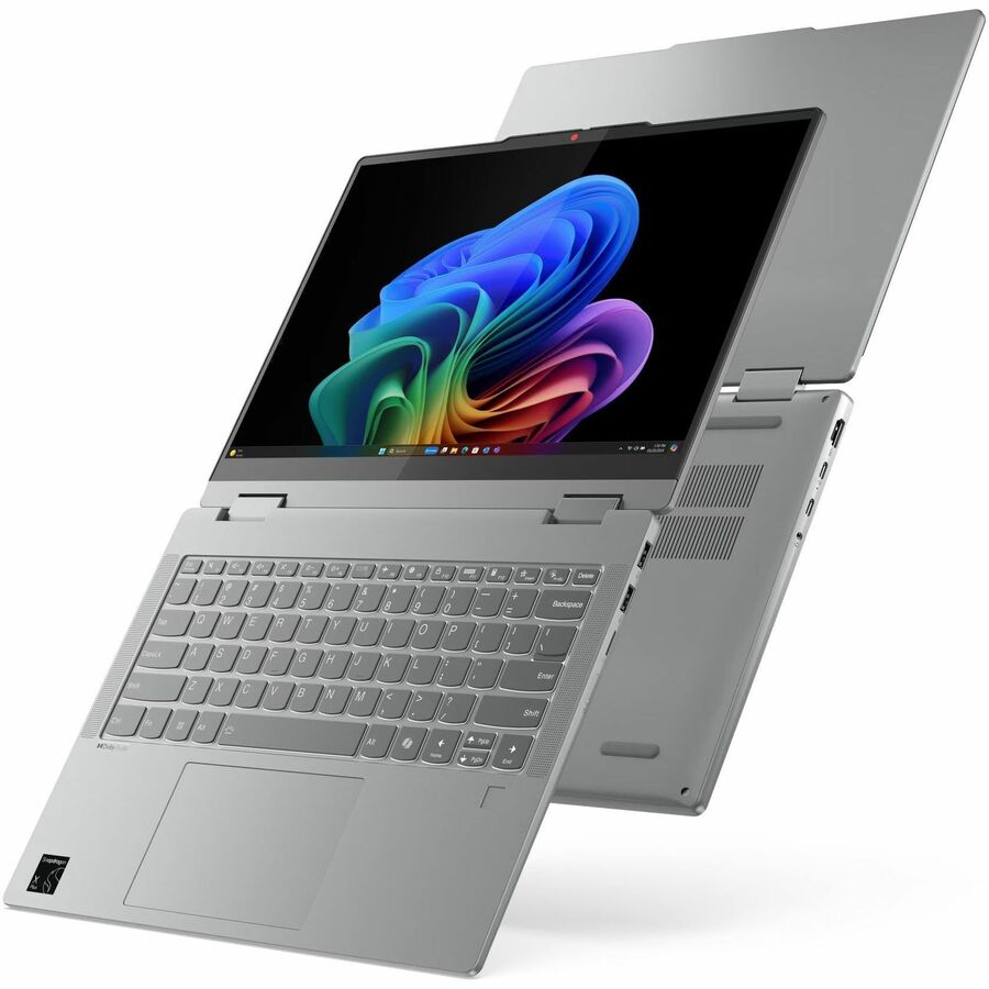 Alternate-Image2 Image for Lenovo IdeaPad 5 14Q8X9 83GH0000US 14" Touchscreen Convertible Copilot+ PC 2 in 1 Notebook - WUXGA - Qualcomm Snapdragon X Plus X1P-42-100 - 16 GB - 1 TB SSD - English Keyboard - Luna Gray
