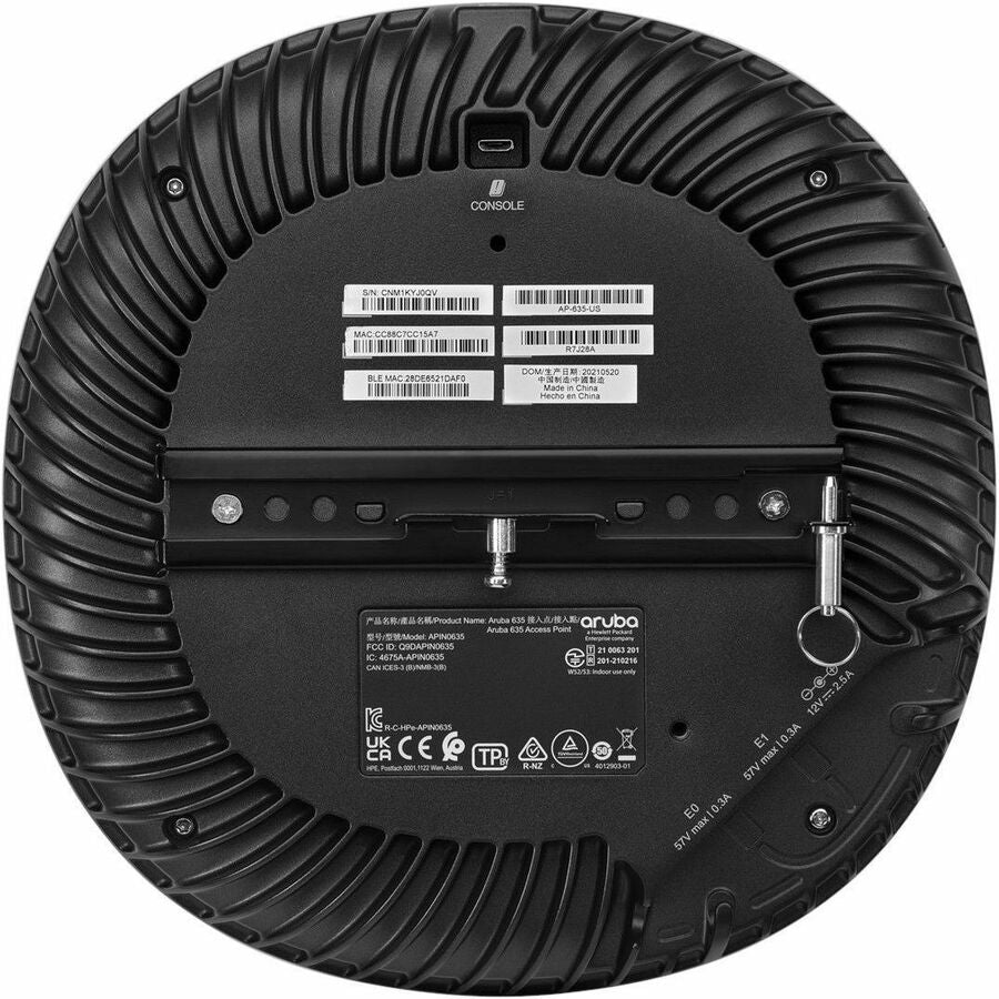 Rear Image for Aruba AP-635 Tri Band Wi-Fi 6E IEEE 802.11 a/b/g/n/ac/ax 3.90 Gbit/s Wireless Access Point - Indoor