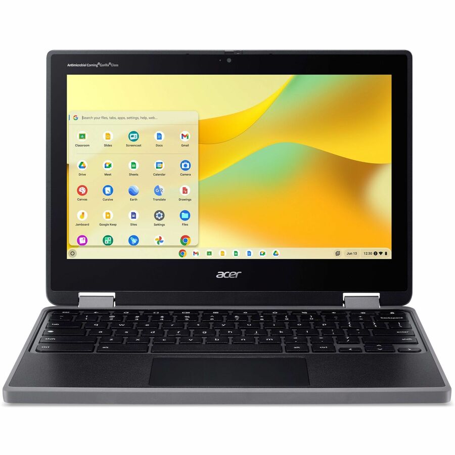 Front Image for Acer Chromebook Spin 311 R724T R724T-K70P 11.6" Touchscreen Convertible 2 in 1 Chromebook - HD - 60 Hz - MediaTek MT8 MT8186TV/AZA - 8 GB - 64 GB Flash Memory - English (US) Keyboard - Black