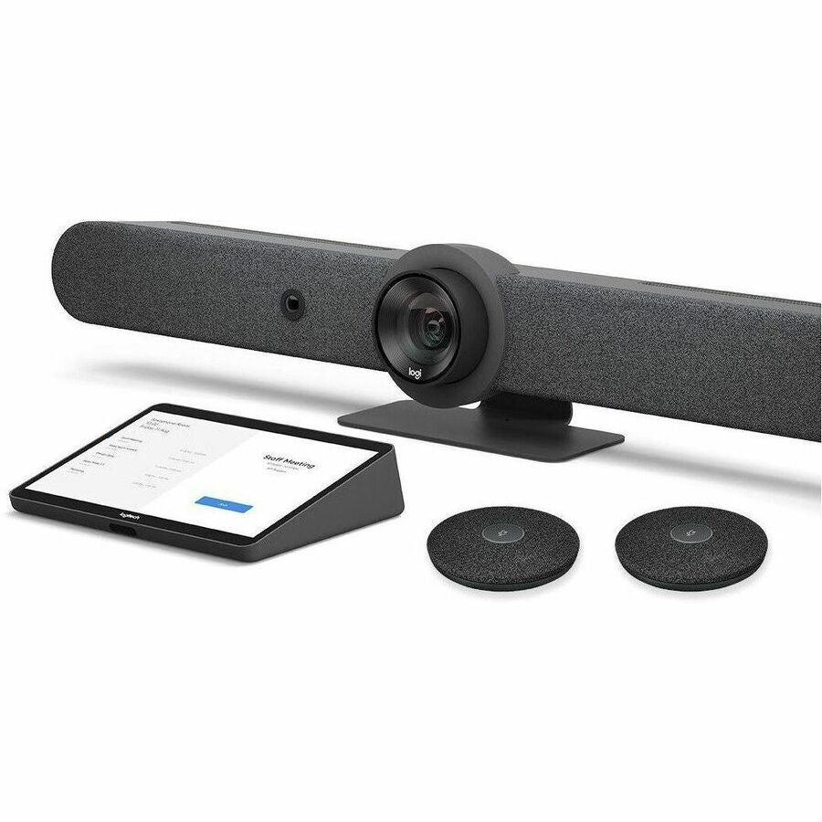 Alternate-Image1 Image for Logitech Rally Bar (TAA-Compliant Version) & Logitech Tap with Cat5e & Rally Mic Pod - TAA