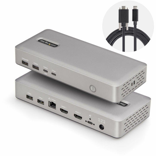 Main Image for StarTech.com Dual-Monitor USB4 Docking Station, Dual 4K 120Hz or Single 8K 60Hz HDMI, 100W Laptop Charging, 2.5GbE, Driverless USB-C Dock