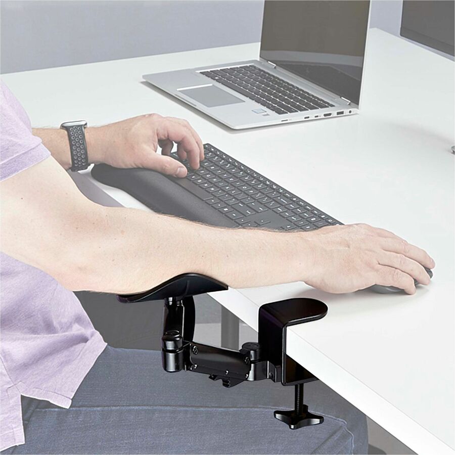 Alternate-Image6 Image for StarTech.com Adjustable Arm Rest for Office Desk, Ergonomic Arm/Elbow Support, 360-Degree Rotation, Clamp-On/No Drill Installation