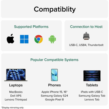 Alternate-Image6 Image for Plugable USB C Portable Monitor 15.6 Inch, 100W Pass-Through Charging for Your Laptop Smartphone Tablet