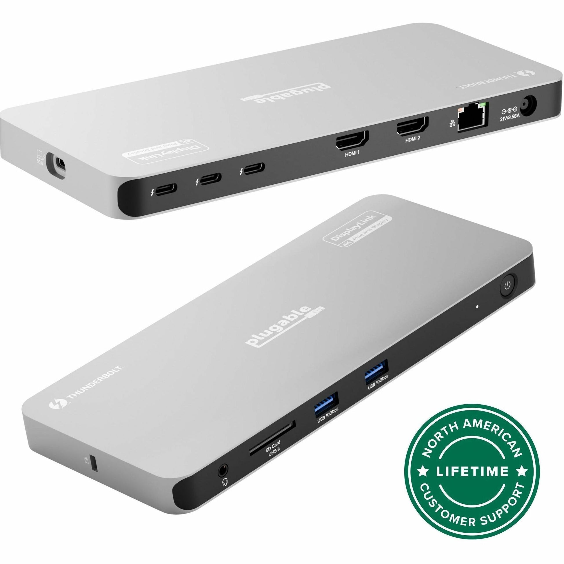 Main Image for Plugable Thunderbolt 4 Dock for Quad Monitors 100W, Thunderbolt Docking Station