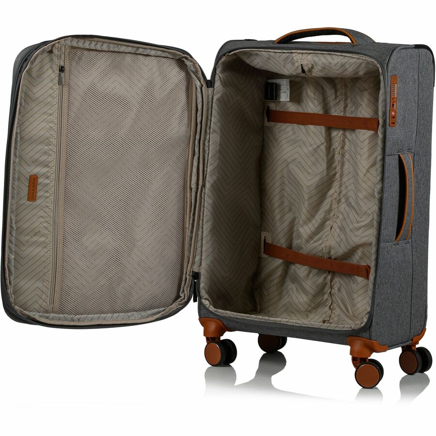 Alternate-Image1 Image for CHAMPS Classic II Collection - 3-piece Softside Luggage set - Grey