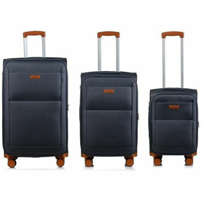 Front Image for CHAMPS Classic Collection - 3-piece Softside Luggage set - Grey