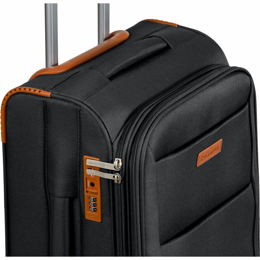 Alternate-Image5 Image for CHAMPS Classic Collection - 3-piece Softside Luggage set - Black
