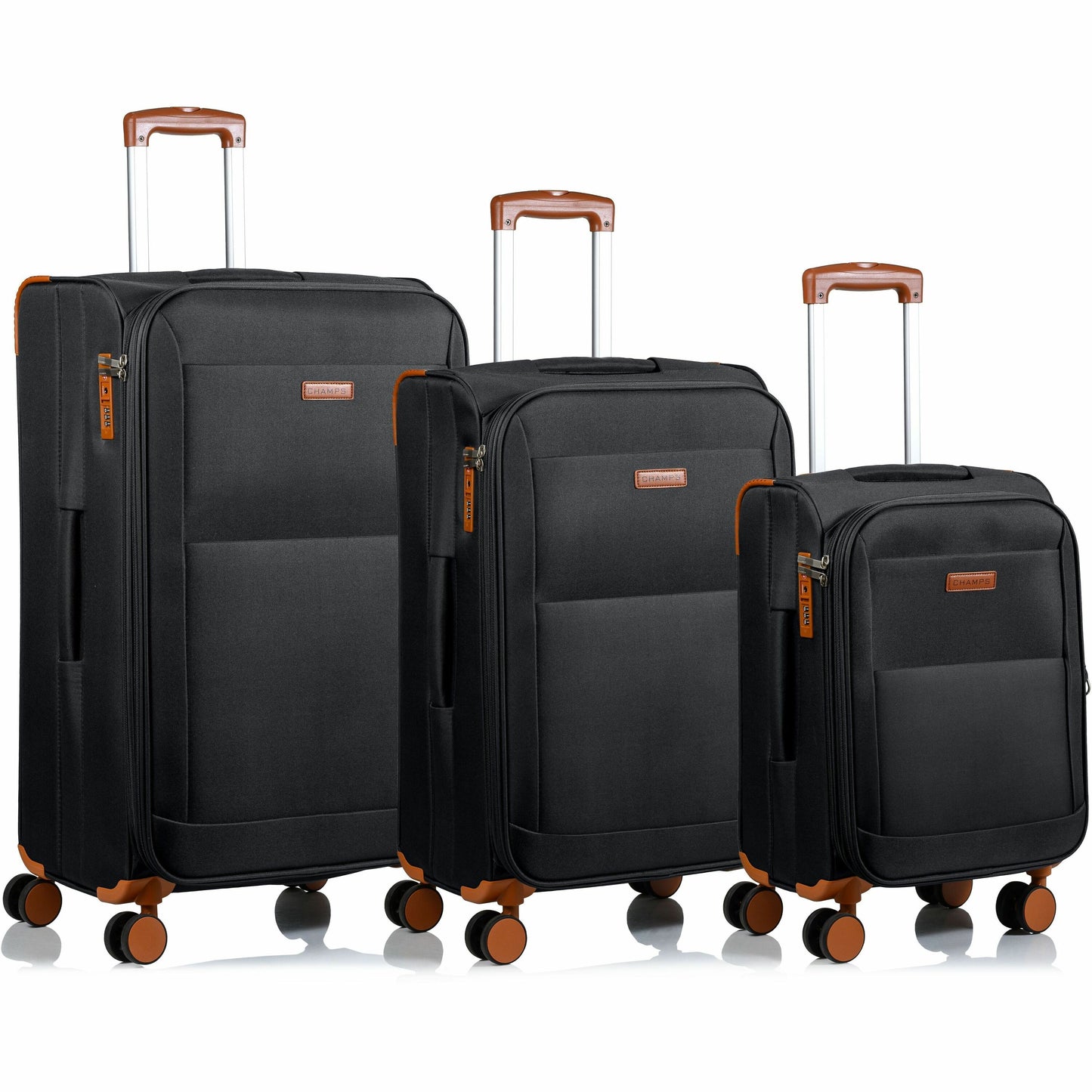 Main Image for CHAMPS Classic Collection - 3-piece Softside Luggage set - Black