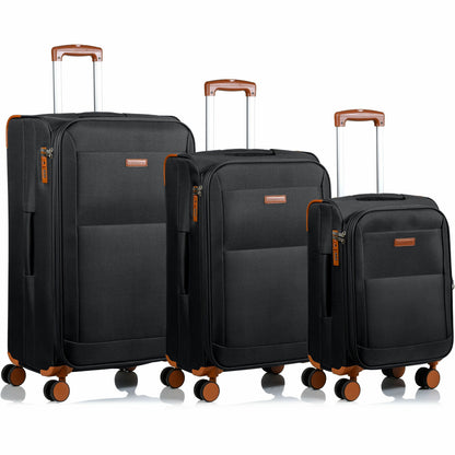 Main Image for CHAMPS Classic Collection - 3-piece Softside Luggage set - Black