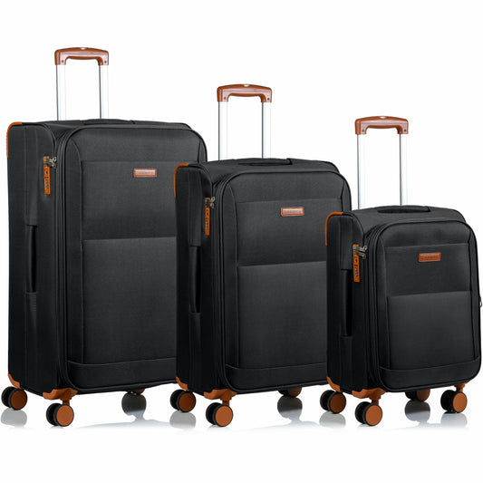 Main Image for CHAMPS Classic Collection - 3-piece Softside Luggage set - Black