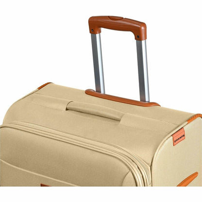 Alternate-Image2 Image for CHAMPS Classic Collection - 3-piece Softside Luggage set - Khaki