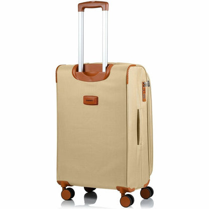 Alternate-Image7 Image for CHAMPS Classic Collection - 3-piece Softside Luggage set - Khaki