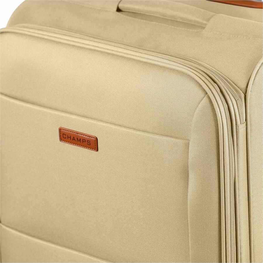 Alternate-Image5 Image for CHAMPS Classic Collection - 3-piece Softside Luggage set - Khaki