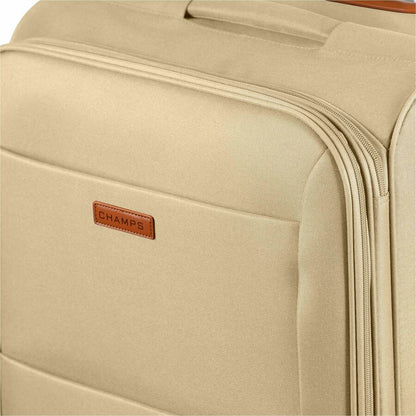 Alternate-Image5 Image for CHAMPS Classic Collection - 3-piece Softside Luggage set - Khaki