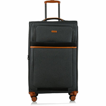 Front Image for CHAMPS Classic II Collection - 3-piece Softside Luggage set - Black