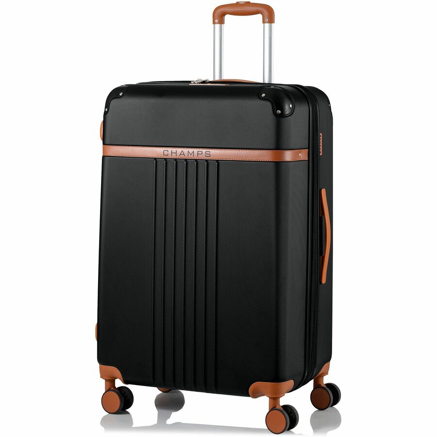 Alternate-Image2 Image for CHAMPS Vintage Collection - 2-piece Hardside Luggage set - Black