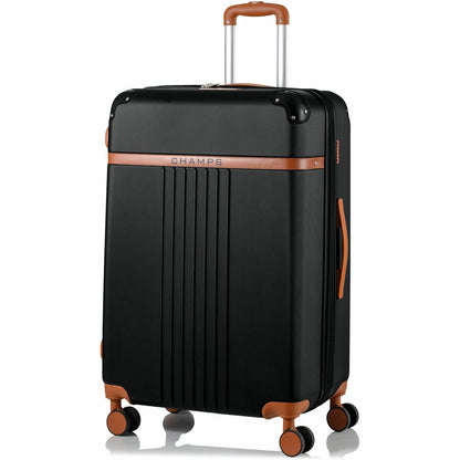 Alternate-Image2 Image for CHAMPS Vintage Collection - 2-piece Hardside Luggage set - Black