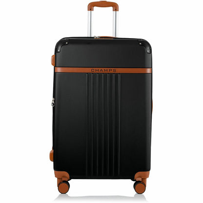 Alternate-Image1 Image for CHAMPS Vintage Collection - 2-piece Hardside Luggage set - Black