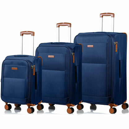 Main Image for CHAMPS Classic Collection - 3-piece Softside Luggage set - Navy