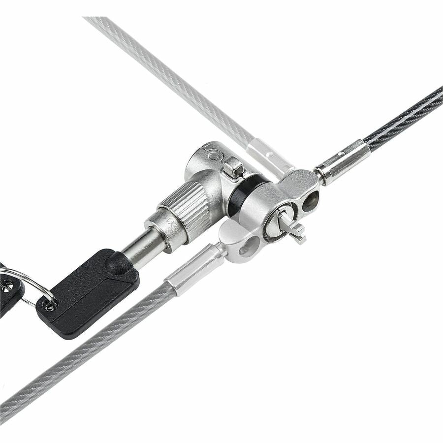 Alternate-Image6 Image for StarTech.com 3-in-1 Universal Laptop Lock 6.6ft, Master Keyed Locking Cable, Security Cable, Compatible w/Noble Wedge&reg;/Nano/K-Slot