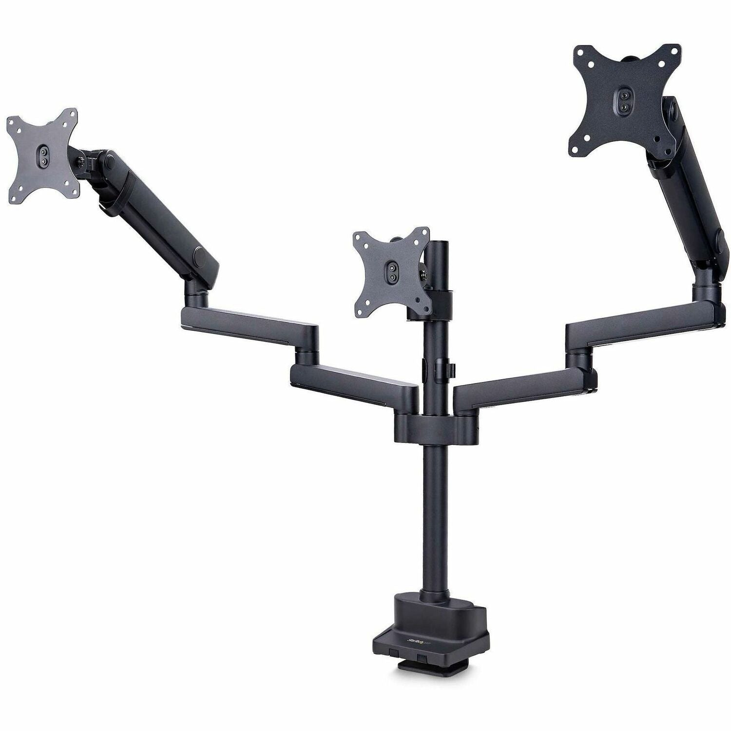Main Image for StarTech.com Triple Monitor Desk Mount For Up To Three 27in Screens, VESA 75x75/100x100, Tool-Less Arm Adjustments, C-Clamp/Grommet