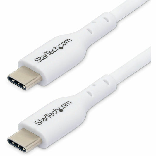 Main Image for StarTech.com 3ft (0.9m) White USB-C Charging Cable, USB 2.0 Type-C Laptop Charger Cord, 60W Power Delivery, TPE Jacket, Data Transfer Cable