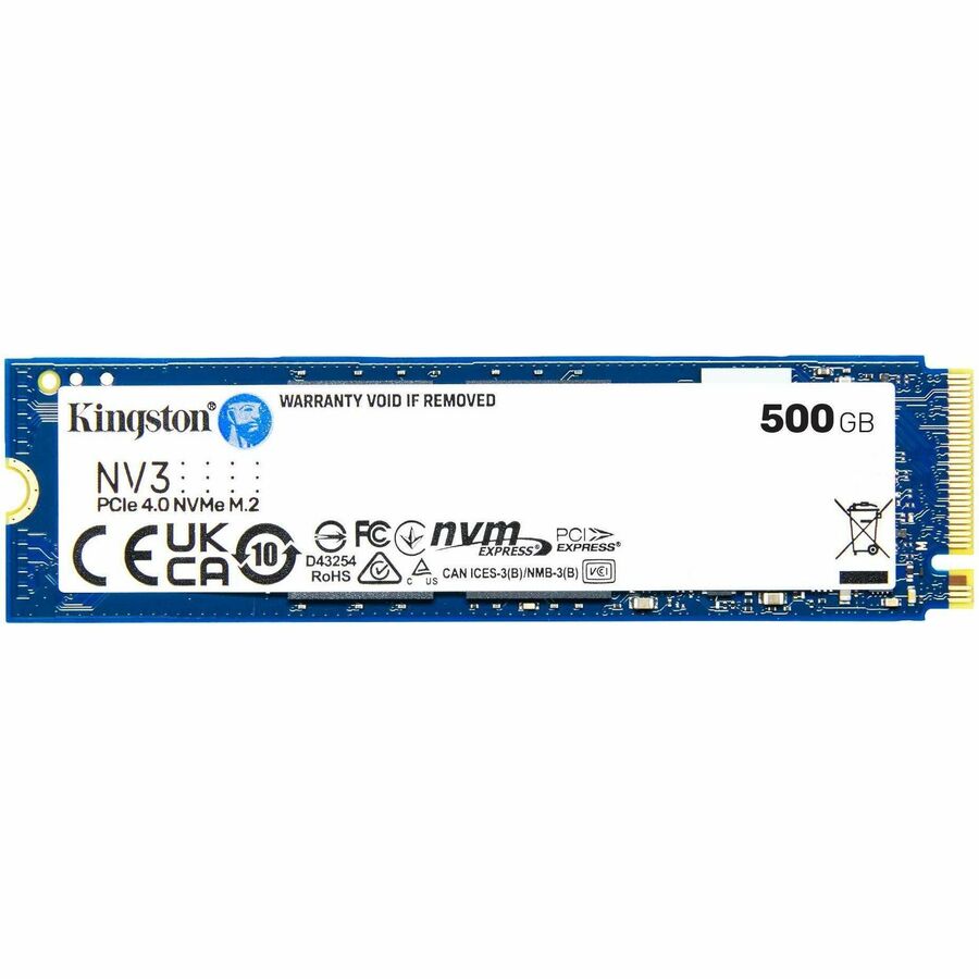 Alternate-Image2 Image for Kingston NV3 500 GB Solid State Drive - M.2 2280 Internal - PCI Express NVMe (PCI Express NVMe 4.0 x4)