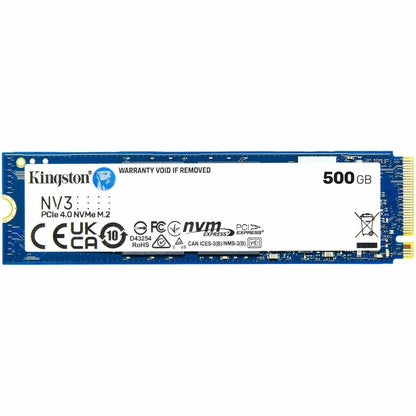 Alternate-Image2 Image for Kingston NV3 500 GB Solid State Drive - M.2 2280 Internal - PCI Express NVMe (PCI Express NVMe 4.0 x4)