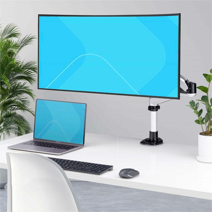 Life-Style Image for StarTech.com Monitor Desk Mount For 27in 16:9/30in 21:9 Ultrawide Screens, VESA 75x75/100x100, Tool-Less Arm Adjustments, TAA