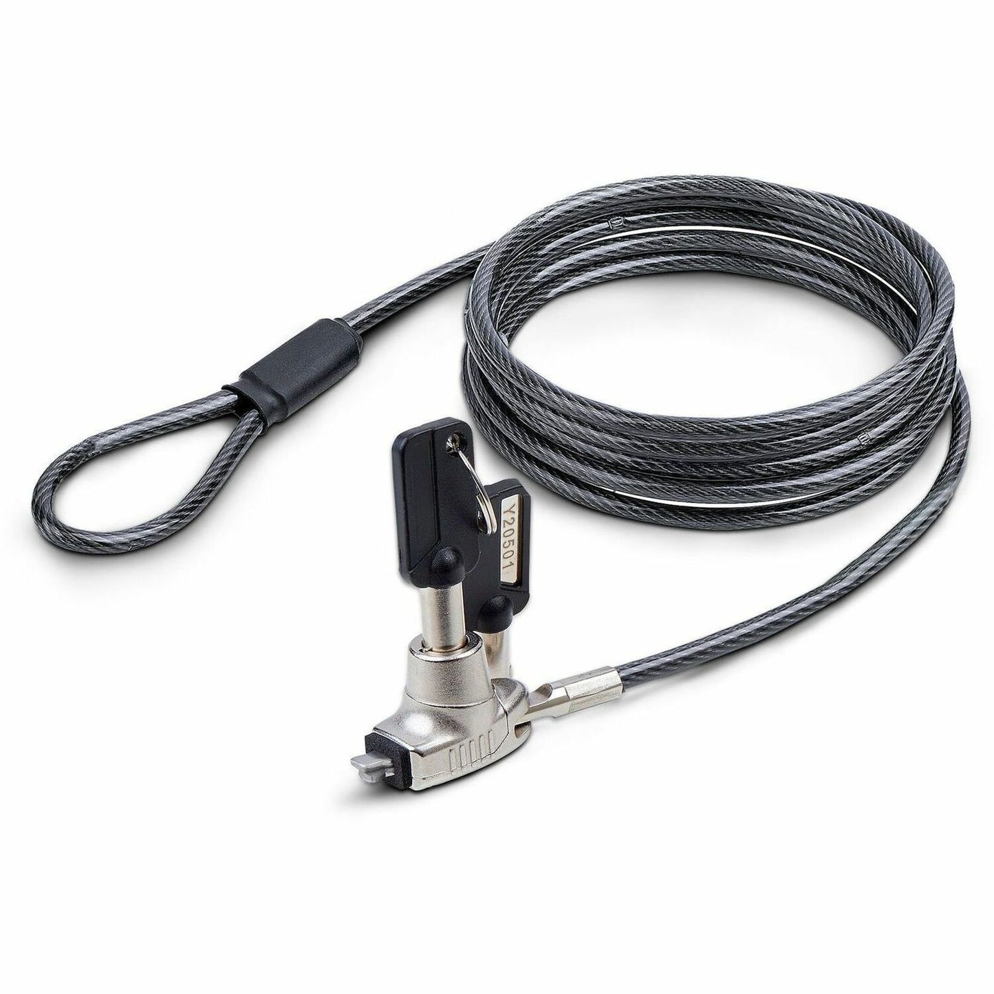 Main Image for StarTech Slim Lock Noble Wedge&reg; Slot Compatible, 5ft (1.5m) Keyed Locking Cable, Anti-Theft Security For Laptop/Notebook Computer, TAA