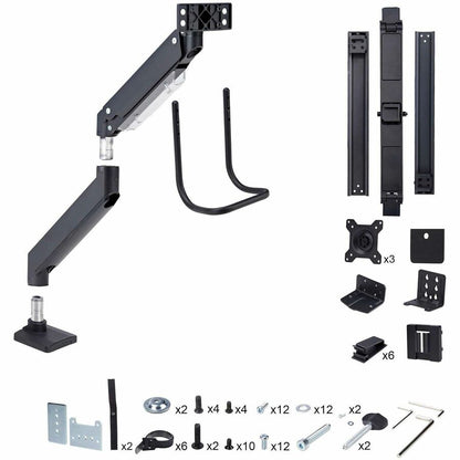 Alternate-Image7 Image for StarTech.com Crossbar Triple Monitor Desk Mount For Up To 3x 27in Screens, VESA 75x75/100x100, Tool-Less Arm Adjustments, C-Clamp/Grommet