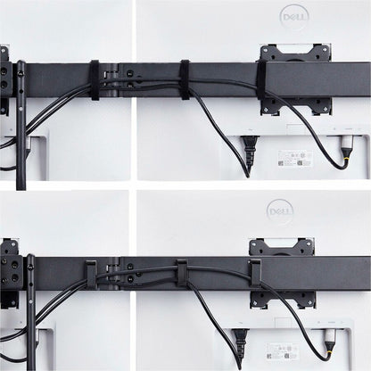 Alternate-Image5 Image for StarTech.com Crossbar Triple Monitor Desk Mount For Up To 3x 27in Screens, VESA 75x75/100x100, Tool-Less Arm Adjustments, C-Clamp/Grommet