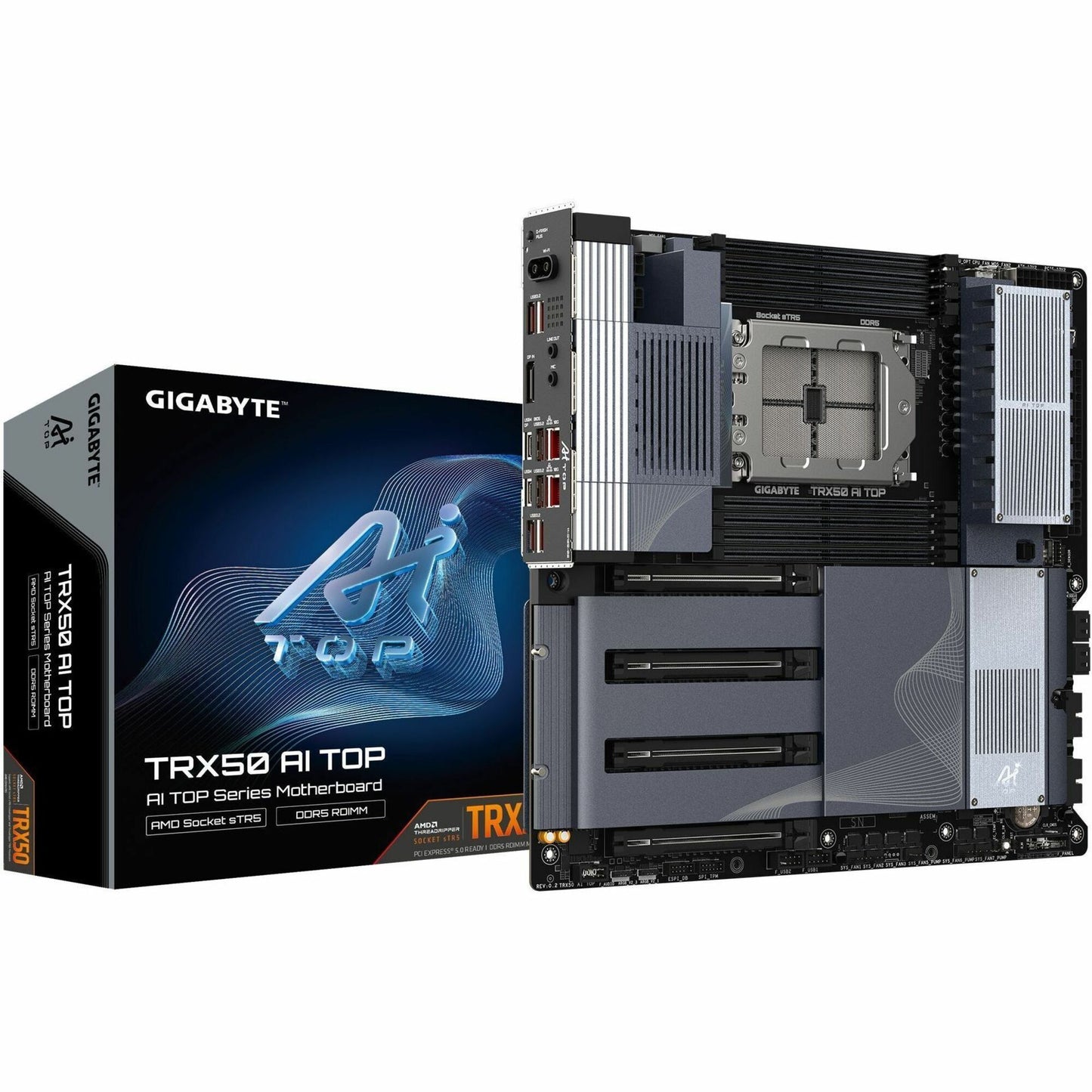 Main Image for GIGABYTE Ultra Durable TRX50 AI TOP Gaming Desktop Motherboard - AMD TRX50 Chipset - Socket sTR5 - Extended ATX