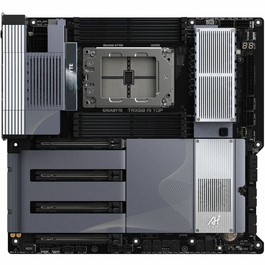 Alternate-Image1 Image for GIGABYTE Ultra Durable TRX50 AI TOP Gaming Desktop Motherboard - AMD TRX50 Chipset - Socket sTR5 - Extended ATX