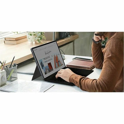 Life-Style Image for Samsung Book Cover Keyboard/Cover Case (Book Fold) Samsung Galaxy Tab S10+, Galaxy Tab S9+, Galaxy Tab S9 FE+ Tablet - Black