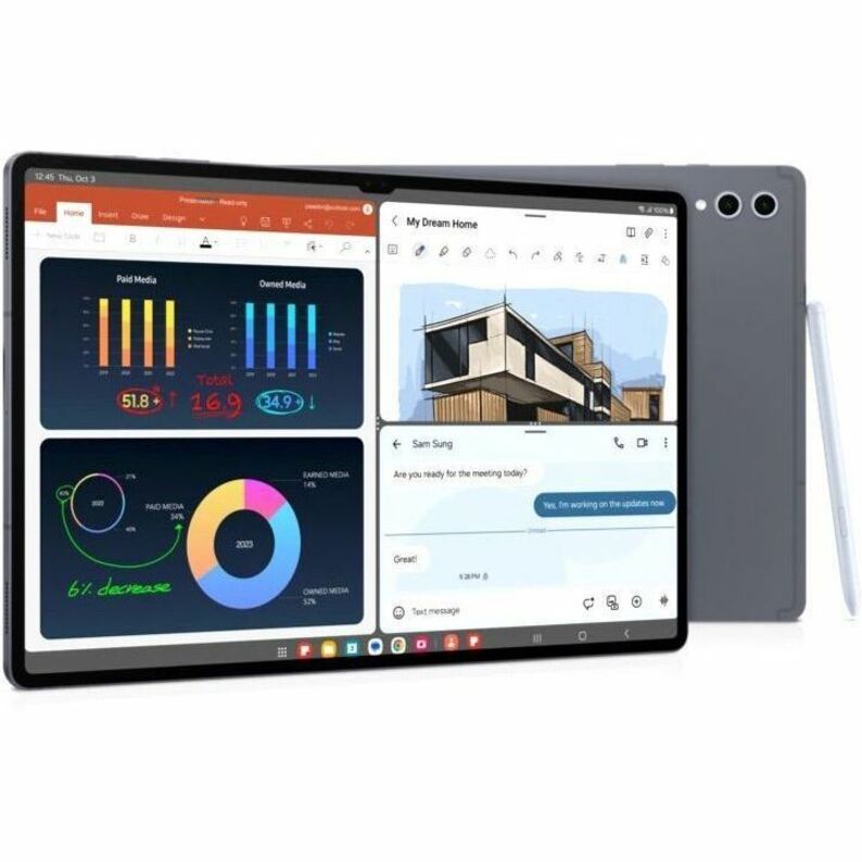 Alternate-Image10 Image for Samsung Galaxy Tab S10+ SM-X820 Tablet - 12.4" WQXGA+ - MediaTek Dimensity 9300+ (MT6989) Octa-core - 12 GB - 512 GB Storage - Android 14 - Moonstone Gray