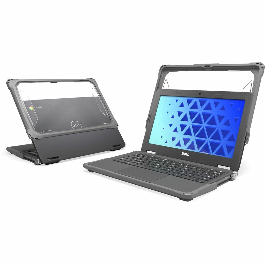 Alternate-Image2 Image for MAXCases Extreme Shell-F3 Slide Case for Dell 3100/3110/3120 Chromebook 2:1 Convertible 11.6" (Gray)