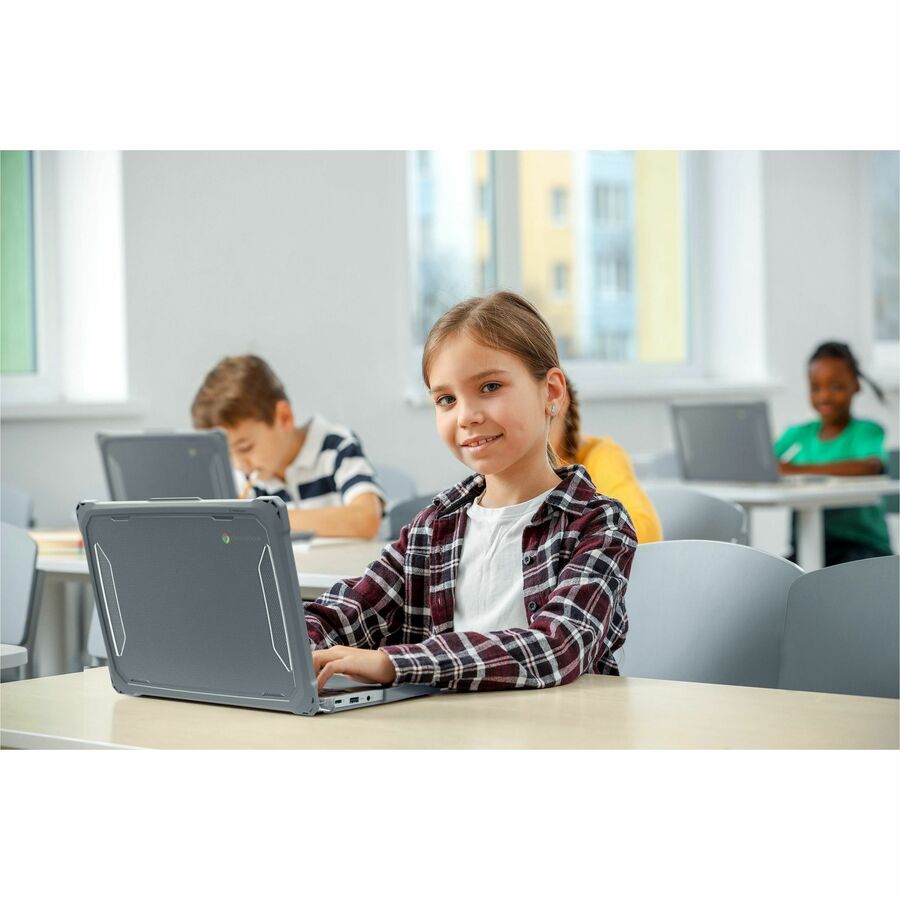 Life-Style Image for MAXCases Extreme Shell-F3 Slide Chromebook Case for Dell 3100/3110/3120 Chromebook Clamshell 11.6" (Gray)