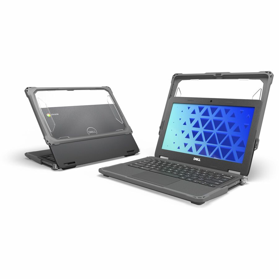 Alternate-Image7 Image for MAXCases Extreme Shell-F3 Slide Chromebook Case for Dell 3100/3110/3120 Chromebook Clamshell 11.6" (Gray)