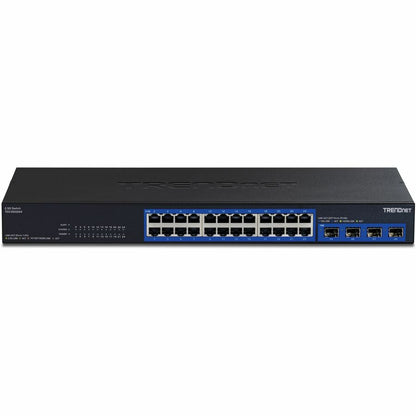 Alternate-Image2 Image for TRENDnet 28-Port Multi-Gig Switch, TEG-S50284, 24 2.5Gb RJ45 Ports, 4 x 10G SFP+ Ports, NDAA TAA Compliant, Lifetime Protection, 200Gbps Switch Capacity, Rack Mount Ready, Black