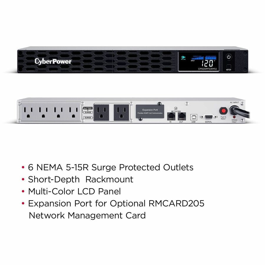 Alternate-Image3 Image for CyberPower CP500PFCRM1U PFC Sinewave UPS Systems