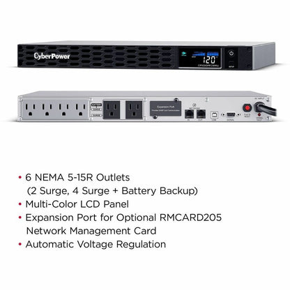 Alternate-Image2 Image for CyberPower CP1000PFCRM1U PFC Sinewave UPS Systems