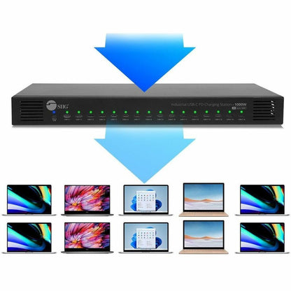 Alternate-Image3 Image for SIIG 16-Port Industrial USB-C PD Charging Station - 1000W - up to 10 USB-C 100W - up to 16 USB-C 60W