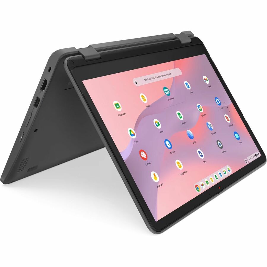 Alternate-Image3 Image for Lenovo 500e Yoga Chromebook Gen 4 82W40026US 12.2" Touchscreen Convertible 2 in 1 Chromebook - 4G - WUXGA - 60 Hz - Intel N-Series N200 - 8 GB - 128 GB Flash Memory - English Keyboard - Graphite Gray