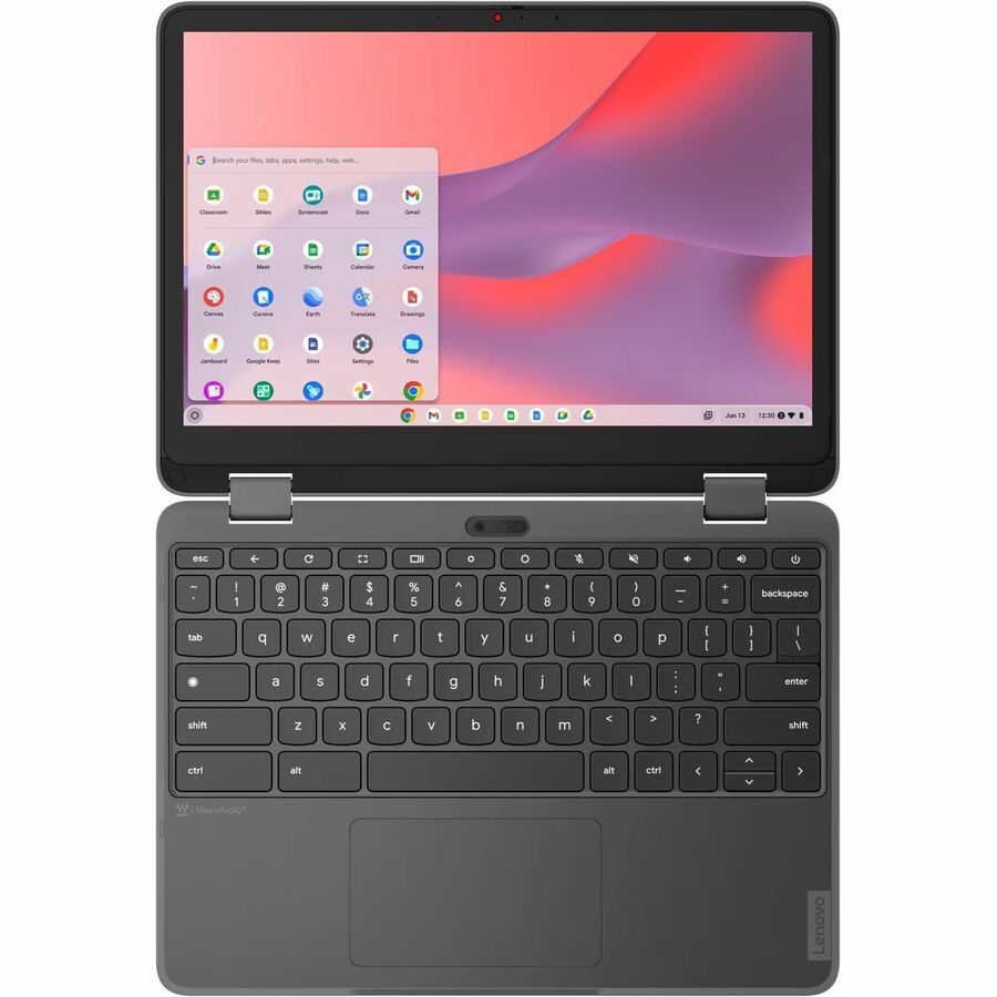 Alternate-Image7 Image for Lenovo 500e Yoga Chromebook Gen 4 82W40026US 12.2" Touchscreen Convertible 2 in 1 Chromebook - 4G - WUXGA - 60 Hz - Intel N-Series N200 - 8 GB - 128 GB Flash Memory - English Keyboard - Graphite Gray