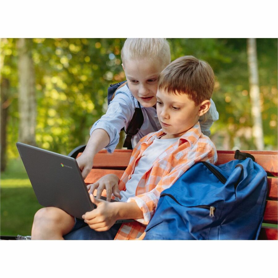 Life-Style Image for Lenovo 100e Chromebook Gen 4 82W0000WUS 11.6" Chromebook - 4G - HD - 60 Hz - Octa-core (ARM Cortex A76 + Cortex A55) - 4 GB - 32 GB Flash Memory - English Keyboard - Graphite Gray