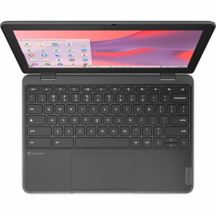Alternate-Image1 Image for Lenovo 100e Chromebook Gen 4 82W0000WUS 11.6" Chromebook - 4G - HD - 60 Hz - Octa-core (ARM Cortex A76 + Cortex A55) - 4 GB - 32 GB Flash Memory - English Keyboard - Graphite Gray