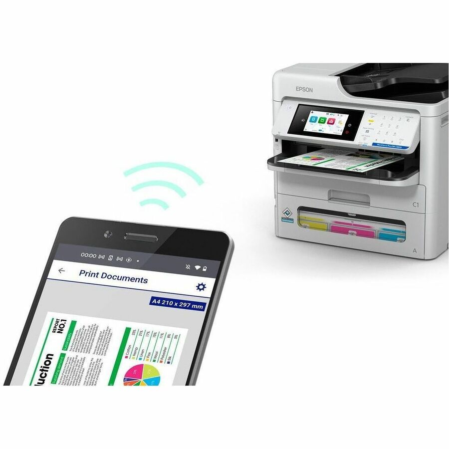 Alternate-Image5 Image for Epson WorkForce Pro EM-C800 Wired & Wireless Inkjet Multifunction Printer - Color - Black, White